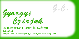 gyorgyi czirjak business card