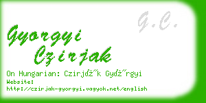 gyorgyi czirjak business card